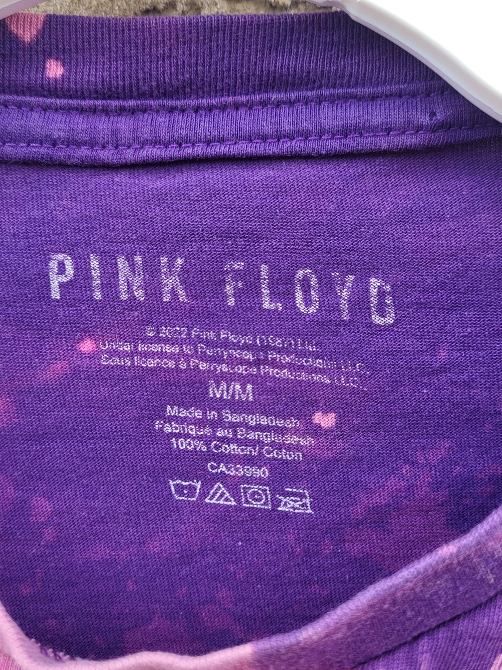 Pink Floyd Dark Side of the Moon Purple Tie Dye Graphic Band T-Shirt Medium - Picture 7 of 7